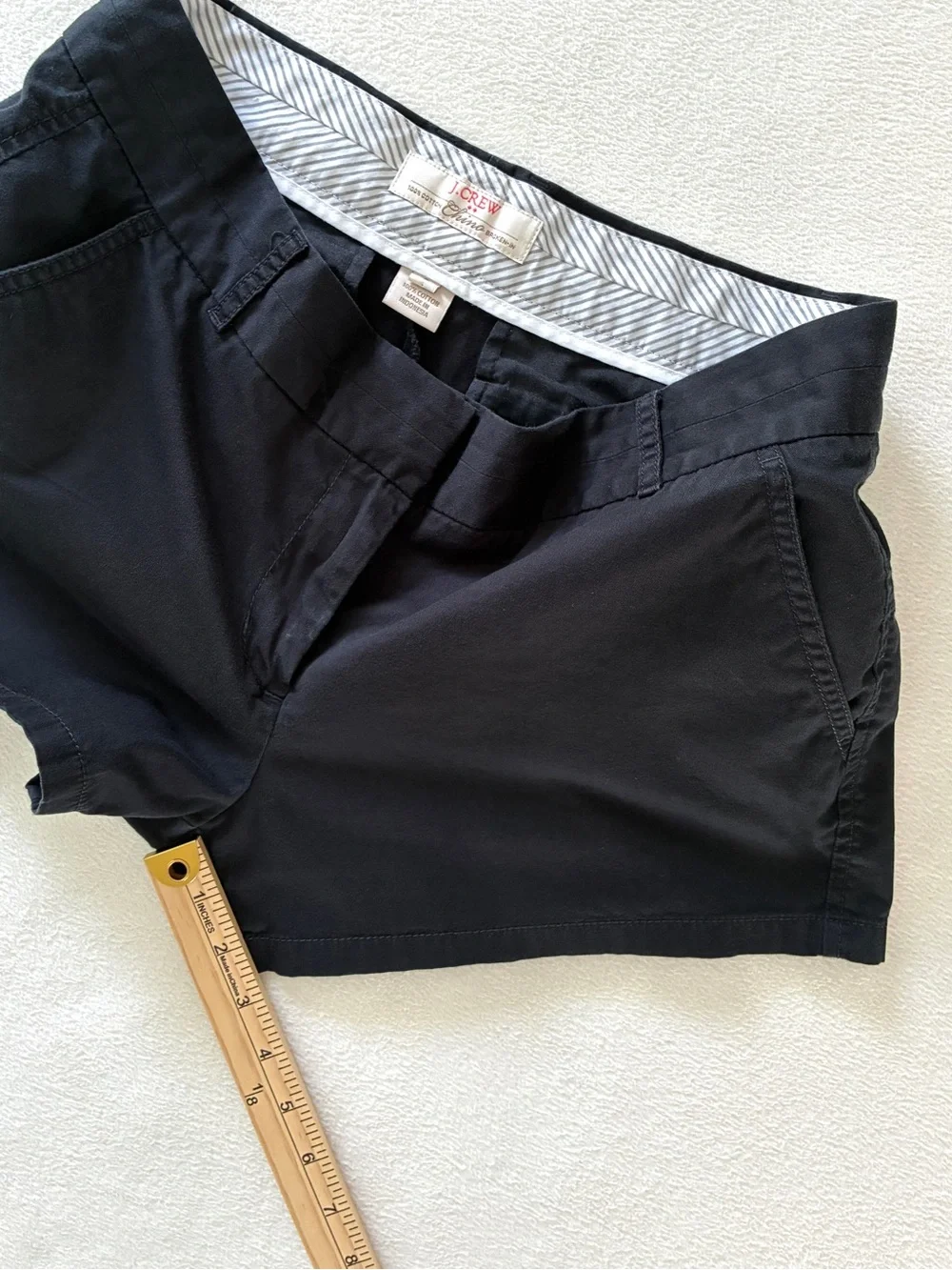 J.Crew Broken-In Shorts Women’s 6 Black Low Rise Cotton Classic Casual Preppy